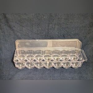 Egg Storage Crate Container With Lid Refrigerator Kitchen Holds 14 Eggs